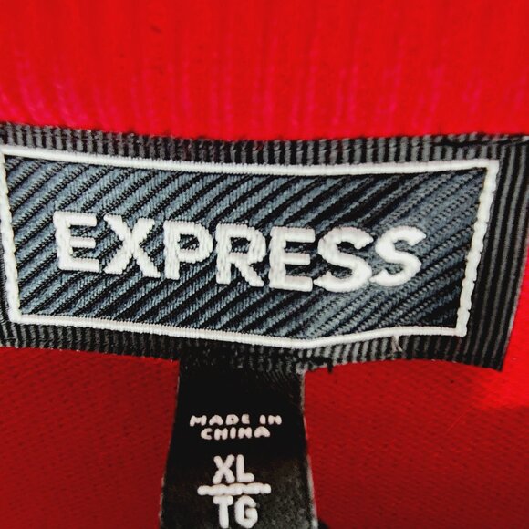 NEW Express red/navy color block sweater, size XL. - Picture 4 of 6